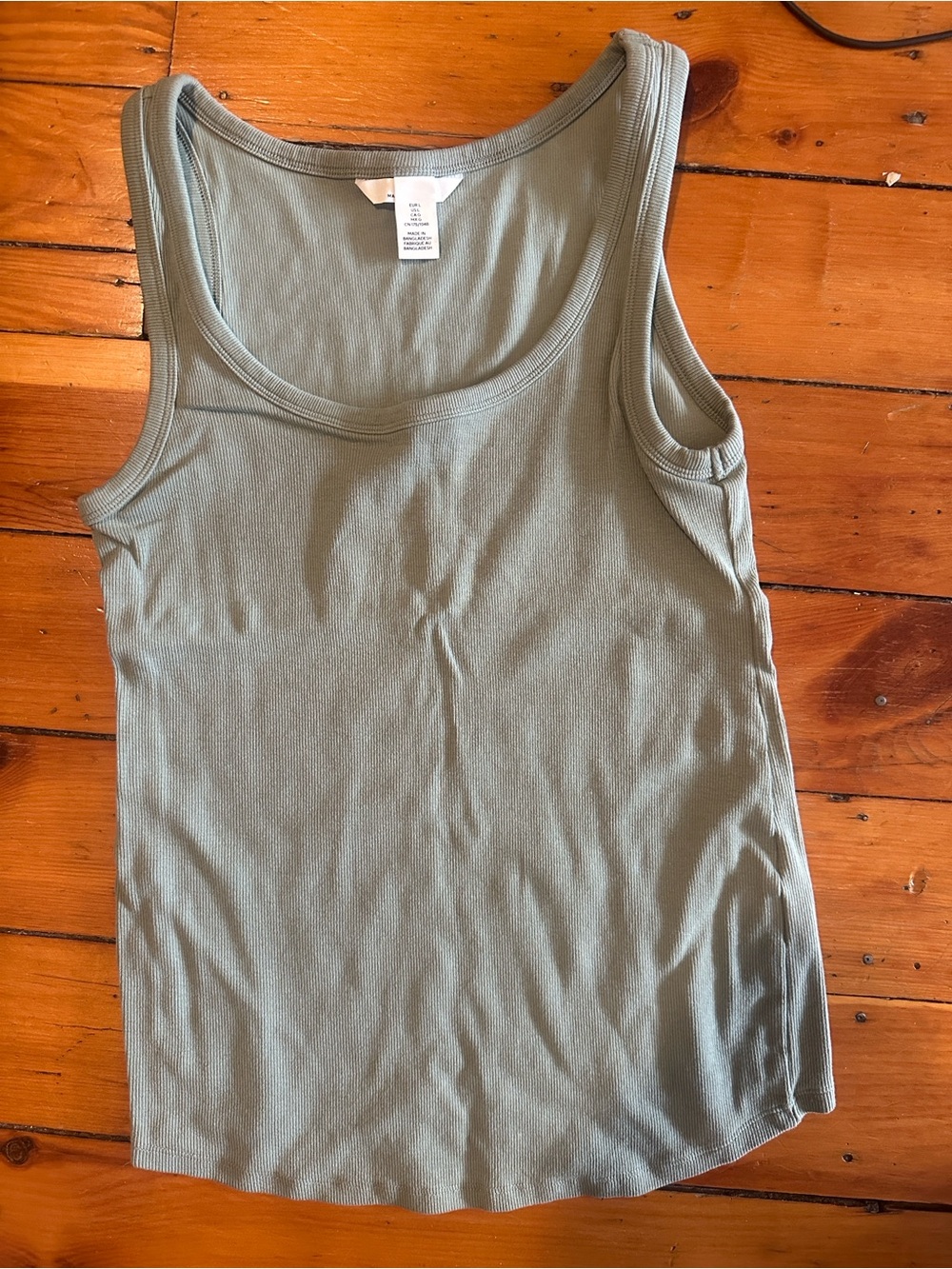 H&M Maternity Ribbed Tank Top - Khaki/Sage Green